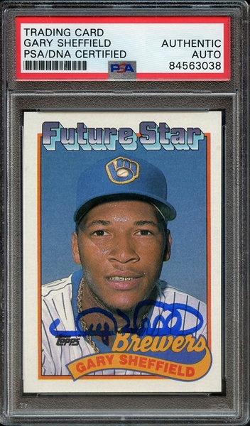1989 TOPPS 343 SIGNED GARY SHEFFIELD PSA/DNA AUTO AUTHENTIC