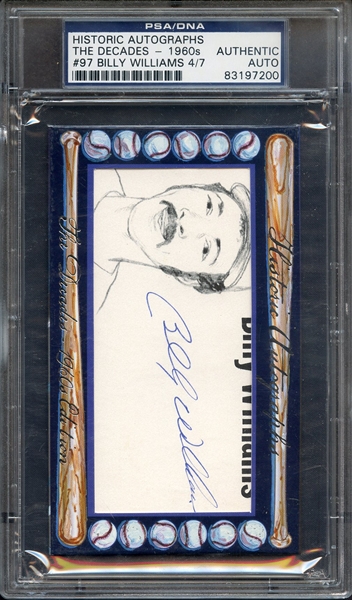 HISTORIC AUTOGRAPHS SIGNED BILLY WILLIAMS PSA/DNA AUTO AUTHENTIC