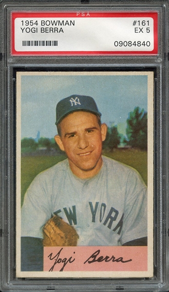 1954 BOWMAN 161 YOGI BERRA PSA EX 5