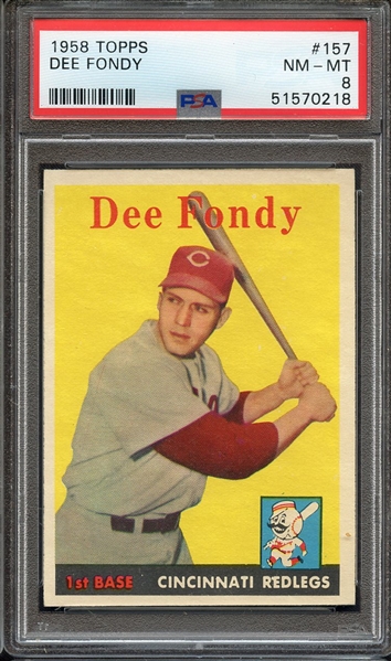 1958 TOPPS 157 DEE FONDY PSA NM-MT 8