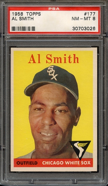 1958 TOPPS 177 AL SMITH PSA NM-MT 8