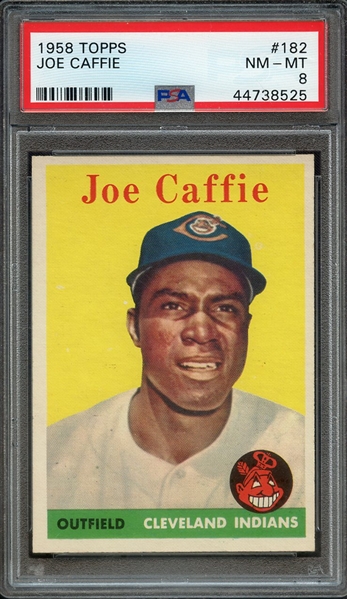 1958 TOPPS 182 JOE CAFFIE PSA NM-MT 8