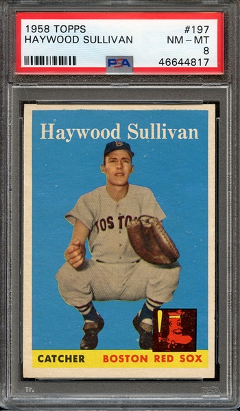 1958 TOPPS 197 HAYWOOD SULLIVAN PSA NM-MT 8