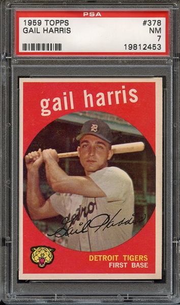 1959 TOPPS 378 GAIL HARRIS PSA NM 7