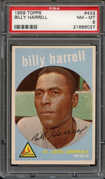 1959 TOPPS 433 BILLY HARRELL PSA NM-MT 8