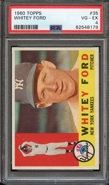 1960 TOPPS 35 WHITEY FORD PSA VG-EX 4