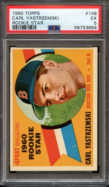 1960 TOPPS 148 CARL YASTRZEMSKI ROOKIE STAR PSA EX 5