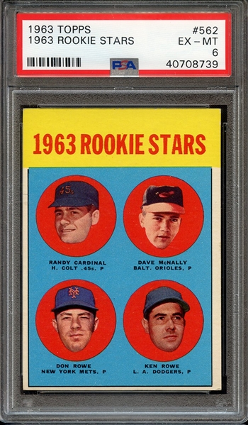 1963 TOPPS 562 1963 ROOKIE STARS PSA EX-MT 6