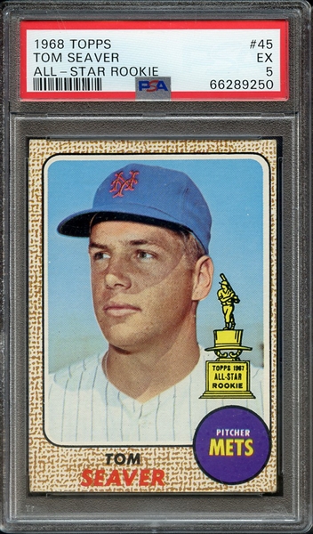 1968 TOPPS 45 TOM SEAVER ALL-STAR ROOKIE PSA EX 5