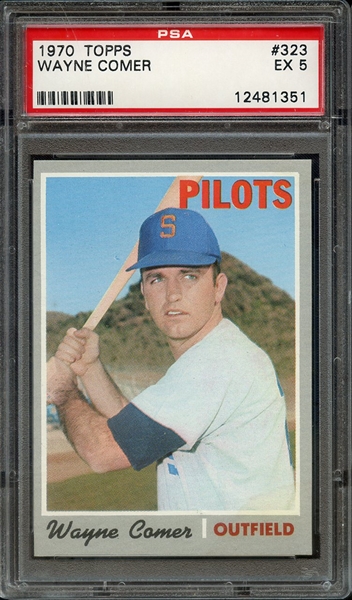 1970 TOPPS 323 WAYNE COMER PSA EX 5