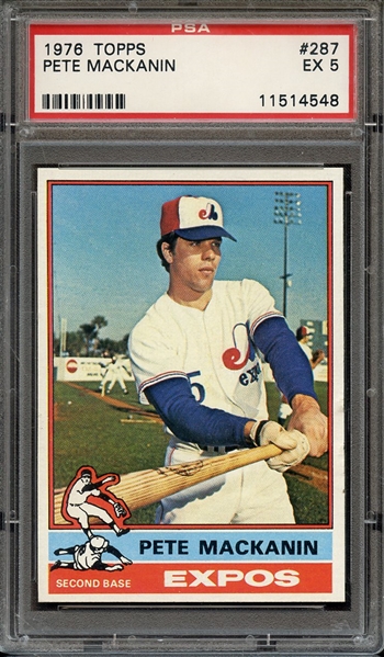 1976 TOPPS 287 PETE MACKANIN PSA EX 5