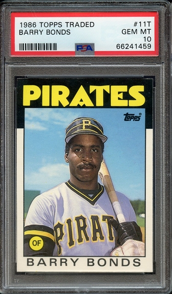 1986 TOPPS TRADED 11T BARRY BONDS PSA GEM MT 10