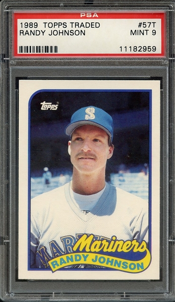 1989 TOPPS TRADED 57T RANDY JOHNSON PSA MINT 9