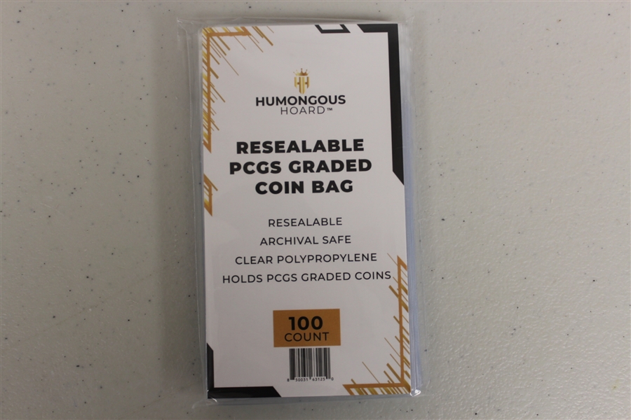 (100) Humongous Hoard Resealable PCGS Graded Coin Bags - 1 Pack of 100