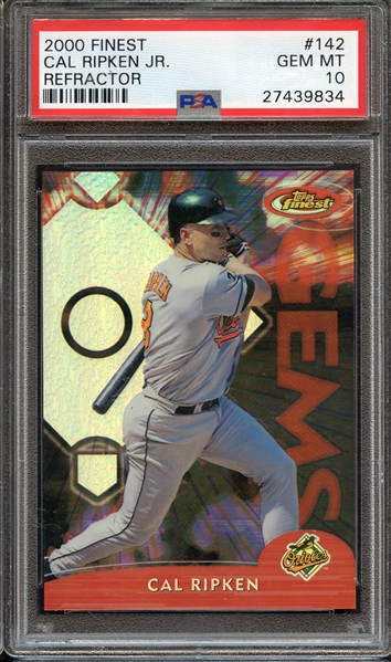 2000 FINEST 142 CAL RIPKEN JR. REFRACTOR PSA GEM MT 10