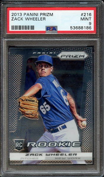 2013 PANINI PRIZM 216 ZACK WHEELER PSA MINT 9