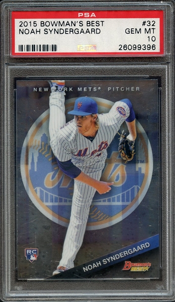 2015 BOWMAN'S BEST 32 NOAH SYNDERGAARD PSA GEM MT 10