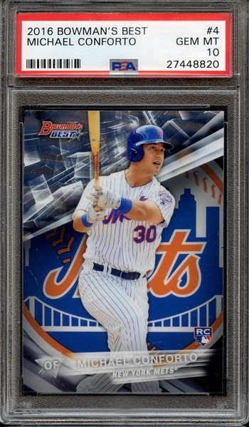 2016 BOWMAN'S BEST 4 MICHAEL CONFORTO PSA GEM MT 10