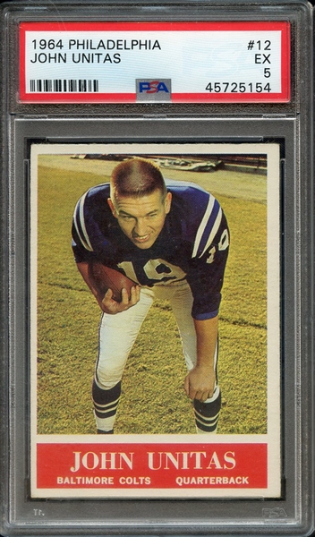 1964 PHILADELPHIA 12 JOHN UNITAS PSA EX 5