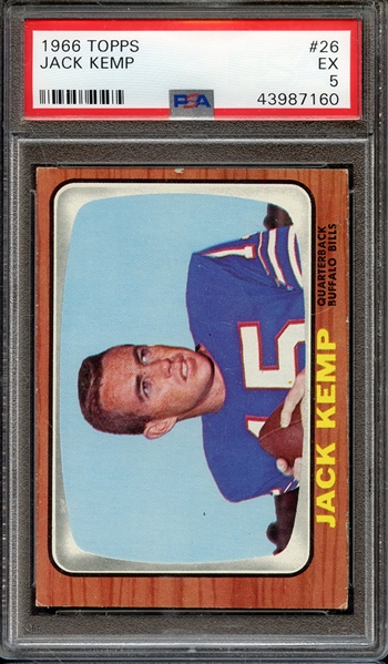 1966 TOPPS 26 JACK KEMP PSA EX 5