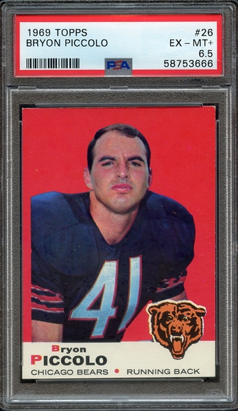 1969 TOPPS 26 BRYON PICCOLO PSA EX-MT+ 6.5