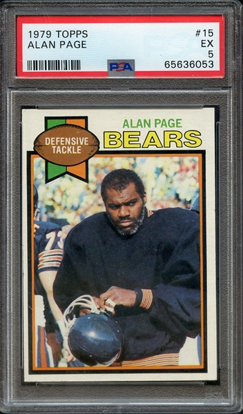 1979 TOPPS 15 ALAN PAGE PSA EX 5