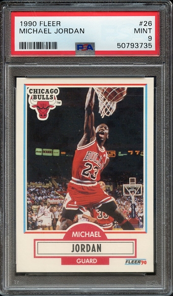 1990 FLEER 26 MICHAEL JORDAN PSA MINT 9