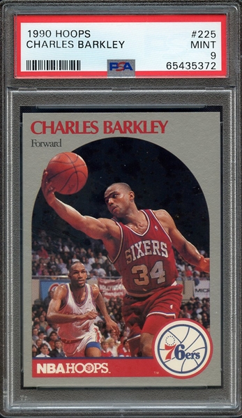 1990 HOOPS 225 CHARLES BARKLEY PSA MINT 9