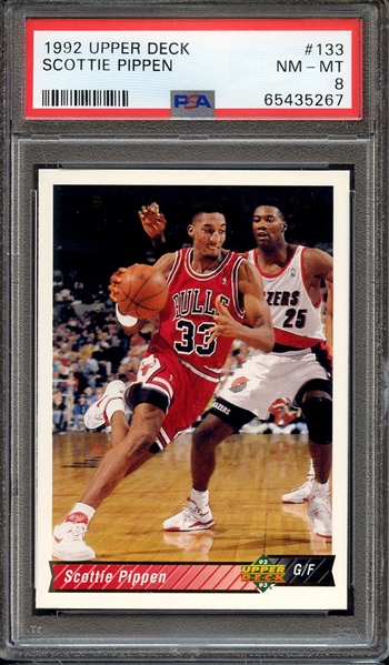 1992 UPPER DECK 133 SCOTTIE PIPPEN PSA NM-MT 8