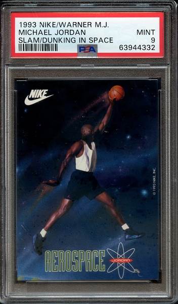 1993 NIKE/WARNER MICHAEL JORDAN MICHAEL JORDAN SLAM/DUNKING IN SPACE PSA MINT 9