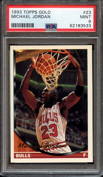 1993 TOPPS GOLD 23 MICHAEL JORDAN PSA MINT 9