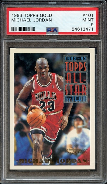 1993 TOPPS GOLD 101 MICHAEL JORDAN PSA MINT 9