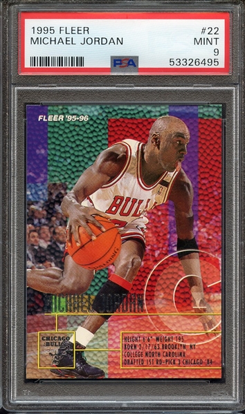 1995 FLEER 22 MICHAEL JORDAN PSA MINT 9