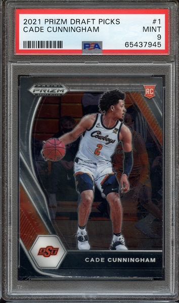 2021 PANINI PRIZM DRAFT PICKS 1 CADE CUNNINGHAM PSA MINT 9