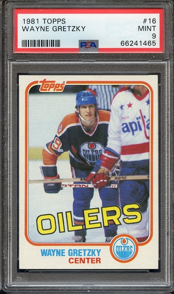 1981 TOPPS 16 WAYNE GRETZKY PSA MINT 9