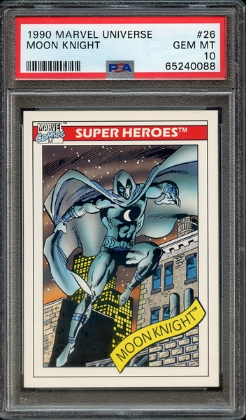 1990 MARVEL UNIVERSE 26 MOON KNIGHT PSA GEM MT 10