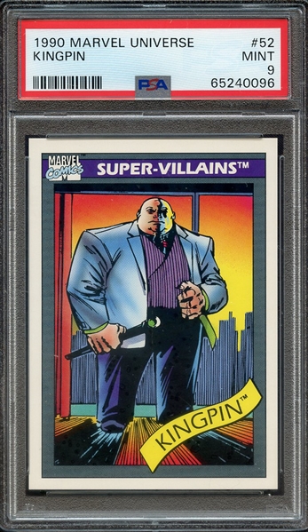 1990 MARVEL UNIVERSE 52 KINGPIN PSA MINT 9