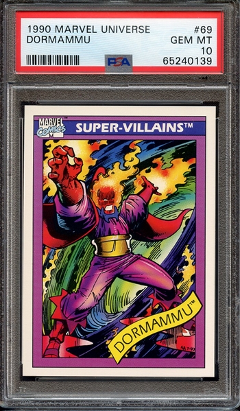 1990 MARVEL UNIVERSE 69 DORMAMMU PSA GEM MT 10