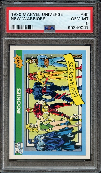 1990 MARVEL UNIVERSE 85 NEW WARRIORS PSA GEM MT 10