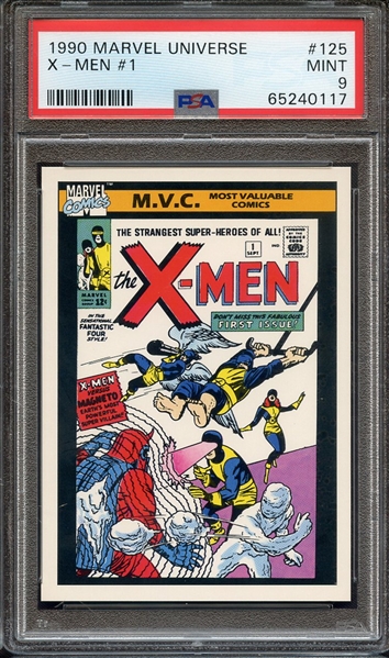 1990 MARVEL UNIVERSE 125 X-MEN #1 PSA MINT 9