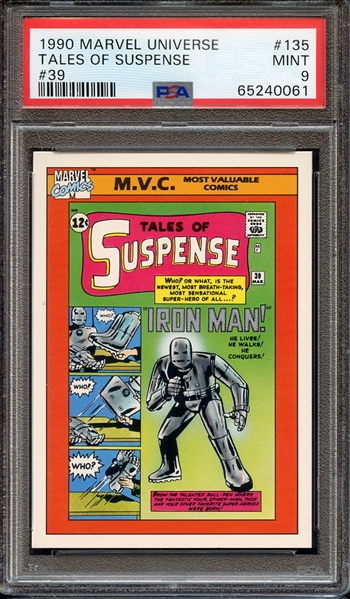 1990 MARVEL UNIVERSE 135 TALES OF SUSPENSE #39 PSA MINT 9