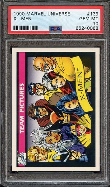 1990 MARVEL UNIVERSE 139 X-MEN PSA GEM MT 10