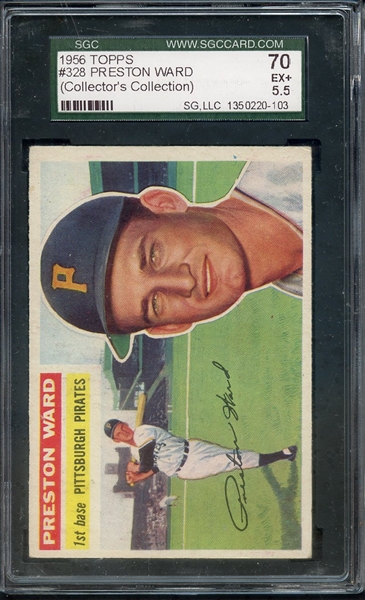 1956 TOPPS 328 PRESTON WARD SGC EX+ 70 / 5.5