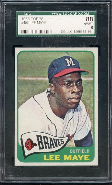 1965 TOPPS 407 LEE MAYE SGC NM/MT 88 / 8