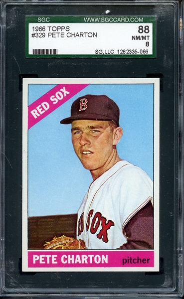 1966 TOPPS 329 PETE CHARTON SGC NM/MT 88 / 8