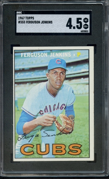 1967 TOPPS 333 FERGUSON JENKINS SGC VG-EX+ 4.5