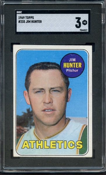 1969 TOPPS 235 JIM HUNTER SGC VG 3