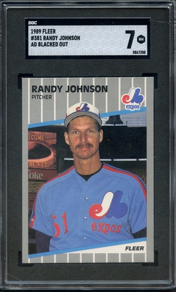 1989 FLEER 381 RANDY JOHNSON SGC NM 7