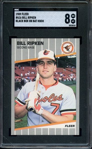 1989 FLEER 616 BILL RIPKEN SGC NM-MT 8