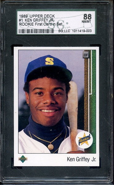 1989 UPPER DECK 1 KEN GRIFFEY JR SGC NM/MT 88